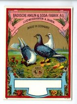 Badische Anilin and Soda Fabrik (BASF) Dye label